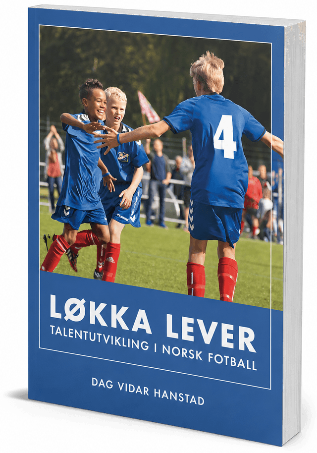 Omslaget til boka «Løkka lever — talentutvikling i norsk fotball» av Dag Vidar Hanstad